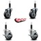 Service Caster 3.5'' Thermoplastic Rubber Wheel Swivel 1'' Expanding Stem Caster Set 2 Brakes, 4PK SCC-EX20S3514-TPRB-2-TLB-2-1 - alternate 3